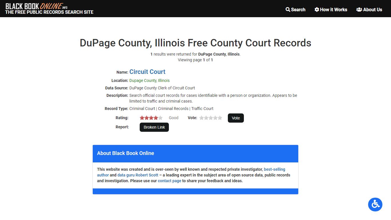 Free DuPage County, Illinois County Court Record Search | Black Book Online